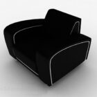 Black Fabric Single Sofa Furniture