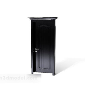 Black Home Wooden Door 3d model