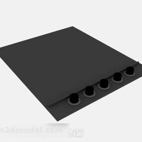 Modelo 3D de design de móveis para fogão de indução preto