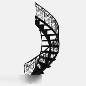 Μαύρη σιδερένια σκάλα 3d μοντέλο