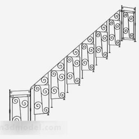 ब्लैक आयरन सीढ़ी रेलिंग 3डी मॉडल