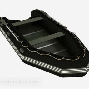 Black Kayak Boat 3d model
