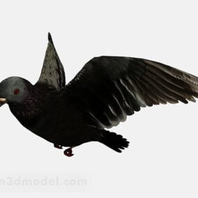 Modelo 3d de pássaro pombo