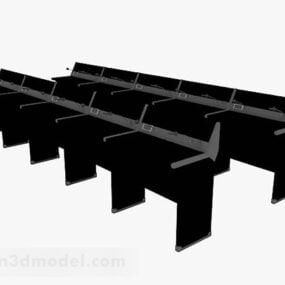 أثاث طاولة القاعة السوداء نموذج ثلاثي الأبعاد