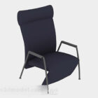 Schwarzes Lounge Chair Ledermaterial