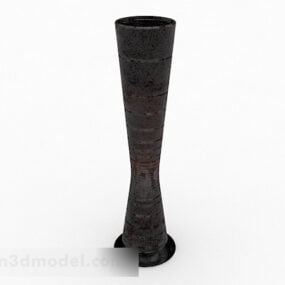 Black Metal Vase Decoration 3d model