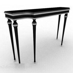 Black Minimalist Console Desk 3d model