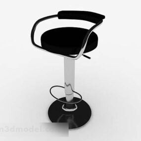 Sort minimalistisk moderne barstol 3d-modell