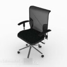 Czarne minimalistyczne nowoczesne krzesło biurowe