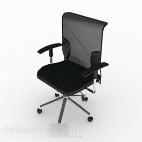 Black Minimalist Modern Office Chair 3d model