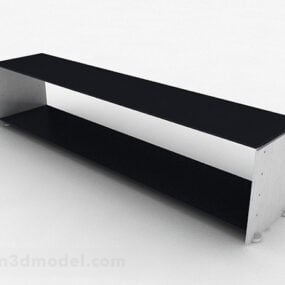 Black Minimalist Shoe Cabinet 3d model