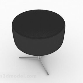 ブラックのミニマリストスツール3Dモデル