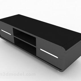 Black Minimalist Tv Cabinet Furniture 3d model