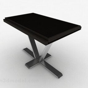 Black Minimalist Dining Table Decor 3d model