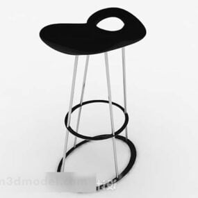 Black Minimalistic Personality Bar Chair 3d model