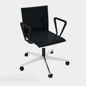 Black Office Chair V1 3d model