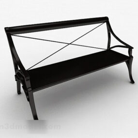 Zwart Park ijzeren stoel 3D-model