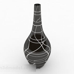 Black Pattern Ceramic Ornament 3d model