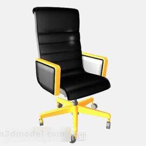 3d модель чорного офісного крісла
