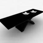 黒い長方形のコーヒーテーブルのデザイン