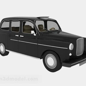 3d модель чорного ретро автомобіля