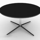 Black Round Minimalist Dining Table