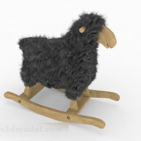 Zwart schaap kinderschommelstoel 3D-model