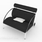 Black Simple Casual Single Sofa