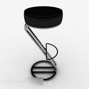 Black Simple Personality Bar Stool 3d model