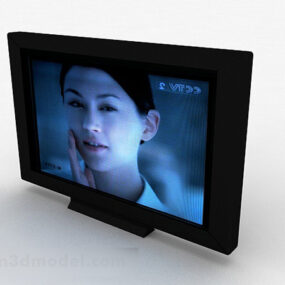 Black Simple Tv 3d model