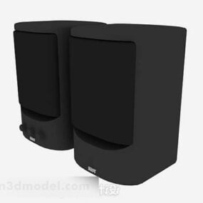 Black Small Desktop Speaker 3d model