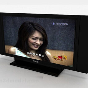 Modelo 3d de televisor Sony negro