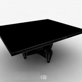 Black Square Coffee Table Furniture 3d model