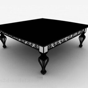Black Square Home Coffee Table 3d model