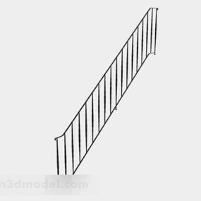 Siyah Merdiven Korkuluk Tasarımı 3d modeli