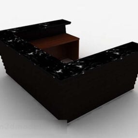 ब्लैक स्टोन डेस्क 3डी मॉडल