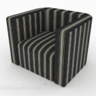Mobilia della sedia del sofà a strisce nere