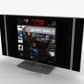Black Lcd Wide Tv Screen 3d model