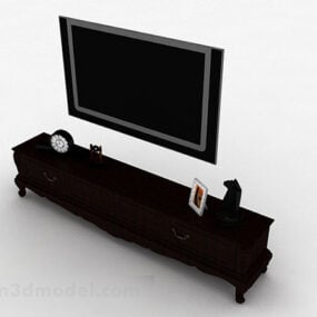 Musta seinälle kiinnitettävä 3d-TV-malli