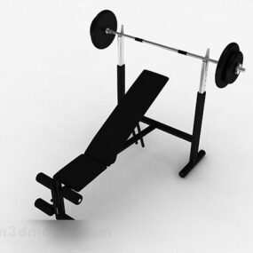 Gym Sport Black Weightlifter 3d model