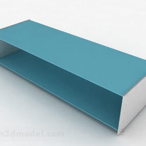 Model 3d Kabinet Kasut Minimalis Biru Putih