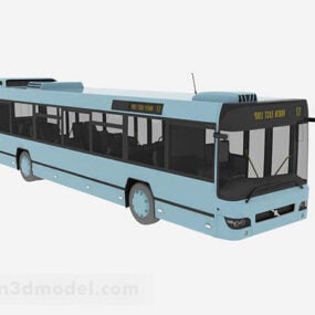 3d модель синього автобуса