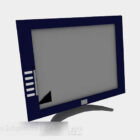 Blue computer monitor 3d model