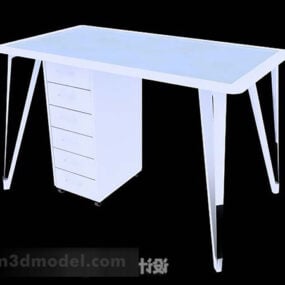 Blauer Schreibtisch 3D-Modell
