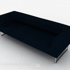 Blue Double Sofa Furniture 3d model