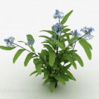Modrý květ rostlin