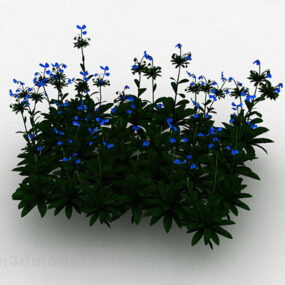 Blue Outdoor Flower 3d model
