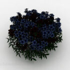 Planta ornamental de flores azuis