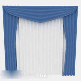 Blauer frischer Vorhang 3D-Modell