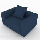 Muebles caseros azules del sofá individual